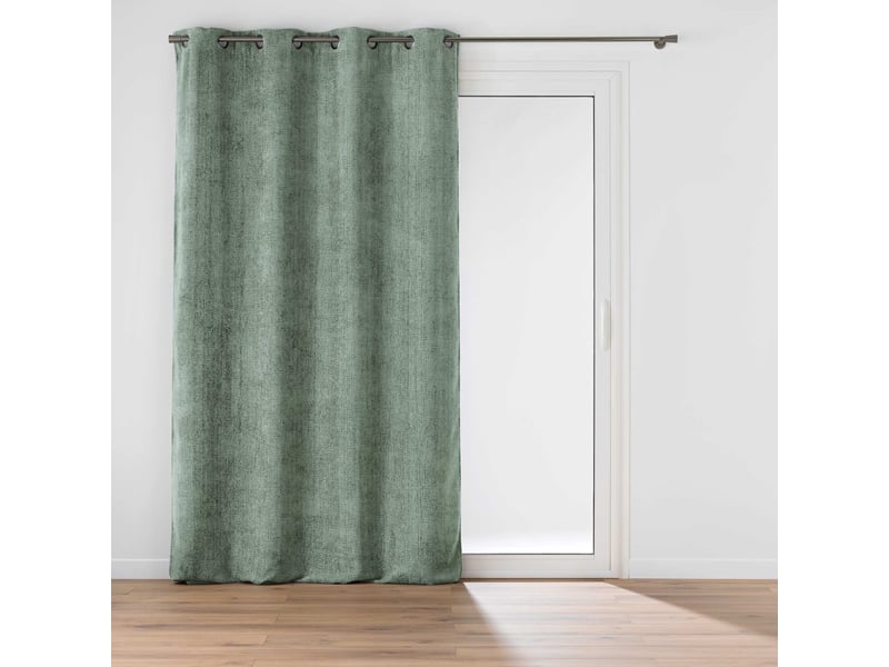  Rideau à œillets en velours chenille 140x260 cm 1613115 - Conforama A