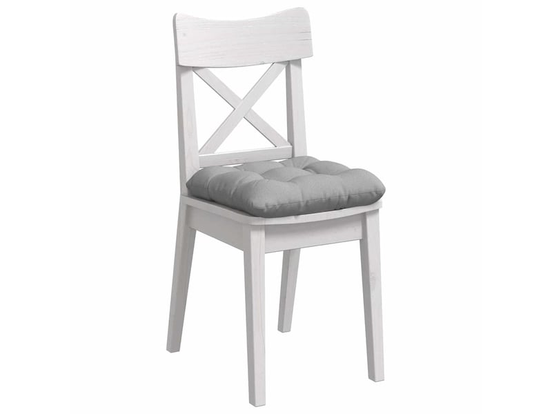  Lot de 4 coussins de siège, coussins décoratifs tissu gris nuage 45 x 45 x 12 cm cf60014  - Conforama C