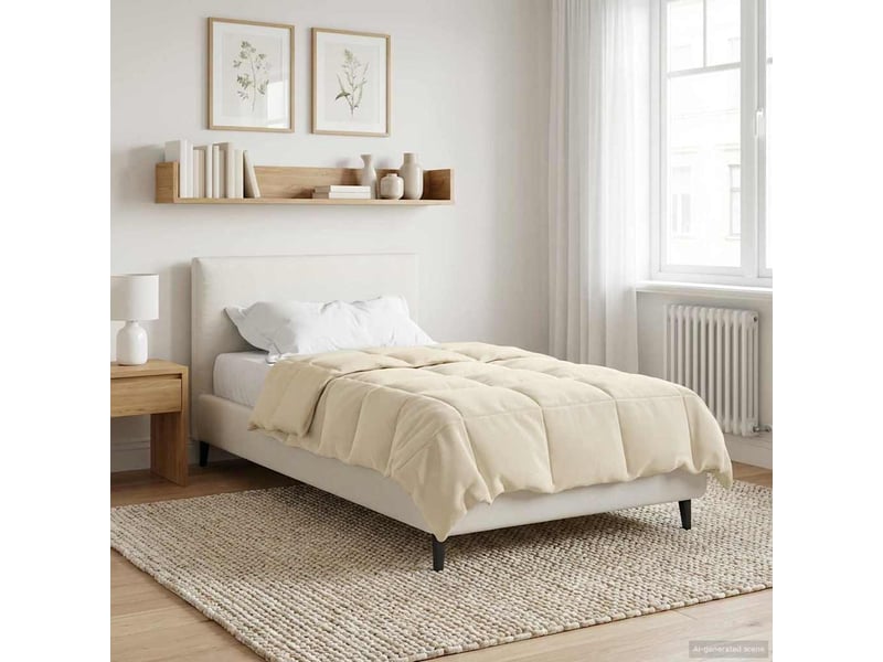  Duvet - couette complet toute l'année 155 x 220 cm 4 saisons crème  - Conforama D