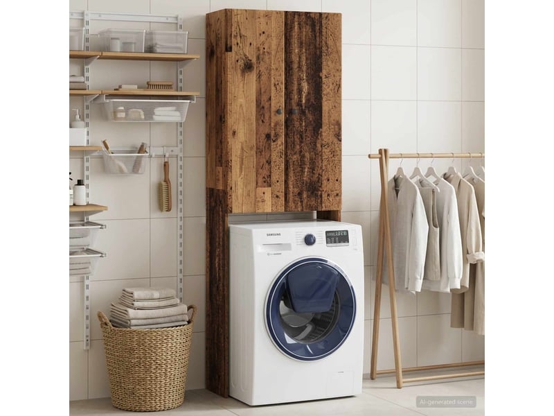 Armoire de toilette, meuble de toilette breda bois ancien 66x25.5x190 cm - Conforama B