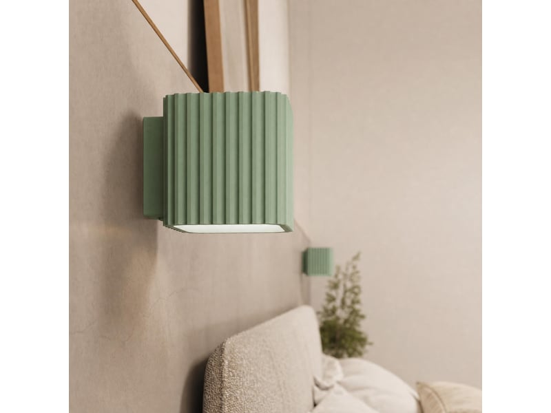 Plafonnier riff 1 sauge gu10 aluminium moderne 10x10x10cm SL.3113 - Conforama D