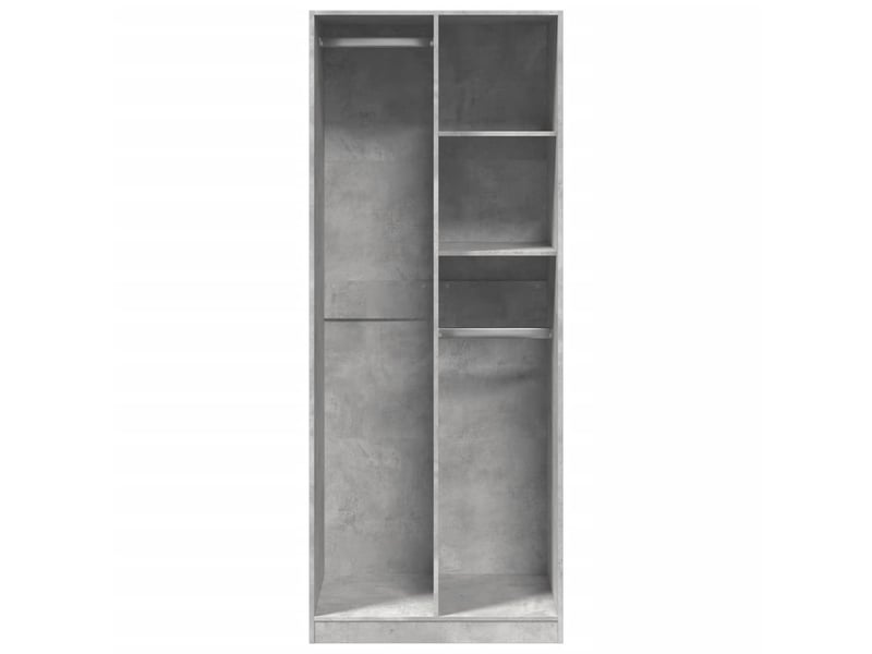  Garde-robe, armoire de rangement gris béton 80x50x200 cm bois d'ingénierie shl48125  - Conforama D