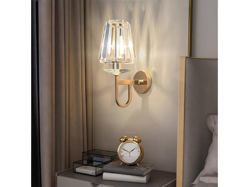  Lampe murale led cristal trapézoïdal lumières de nuit moderne simplicité créativité  - Conforama D