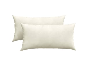 Lot de 2 coussins de canapé, coussins décoratifs crème 80 x 40 cm cf59055