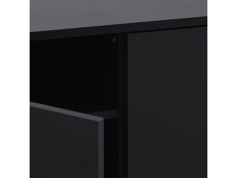 Meuble tv moderne avec 3 portes vharm - noir  - Conforama E
