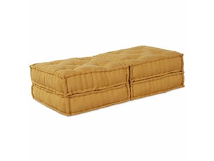 Unité de canapé modulaire 2 pc tissu jaune 140 x 70 x 36 cm cf22977