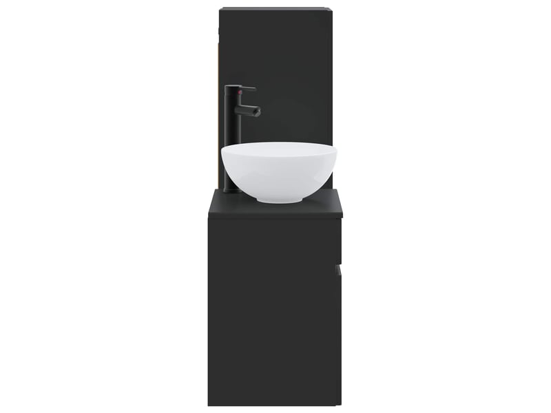 Ensemble de mobilier de salle de bain 2 pcs noir  - Conforama D