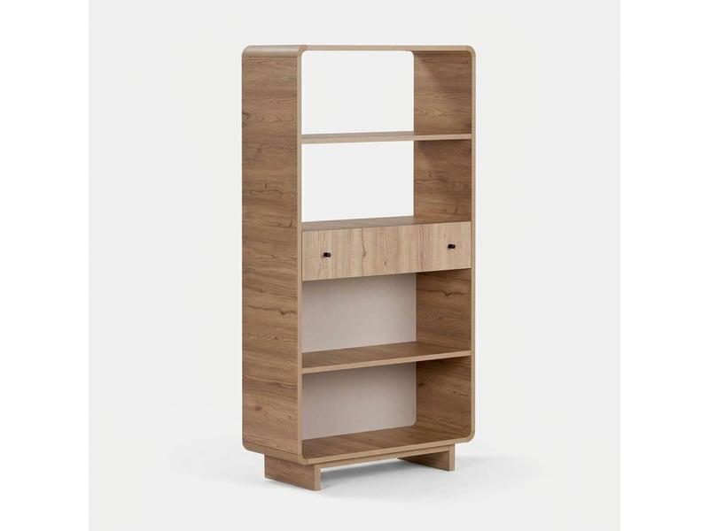 Bibliothèque étagère en bois avec tiroir senza - chêne - Conforama A