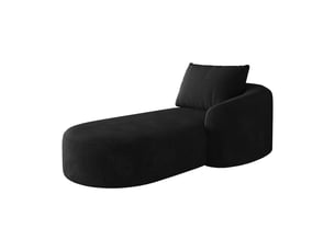 Canapé droit convertible <strong></strong> <strong></strong> 1 place Tissu noir