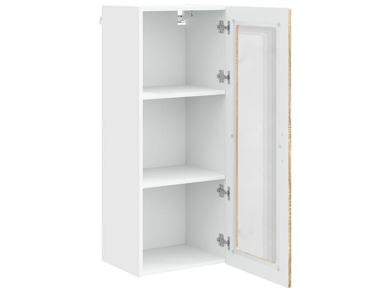  Meuble mural de cuisine, cabinet en verre mural chêne sonoma 40x31x100cm shl2184  - Conforama E