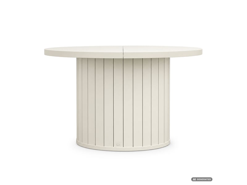  Table basse nubo cachemire 60 cm ronde cannelée avec rangement 60x60x45 cm NUBO - Conforama B