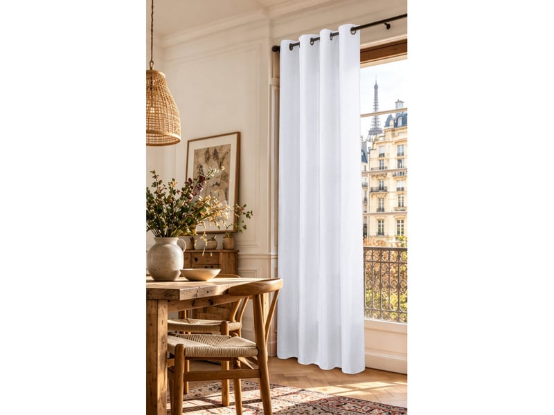  Rideau à œillets 140 x 240 cm victoria fils teints jacquard  - Conforama A