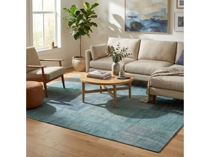 Tapis décoratif rectangulaire antidérapant en mélange coton goma