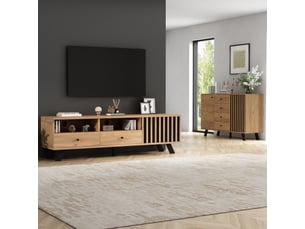Meuble tv coloris marron  <strong></strong>  <strong></strong>