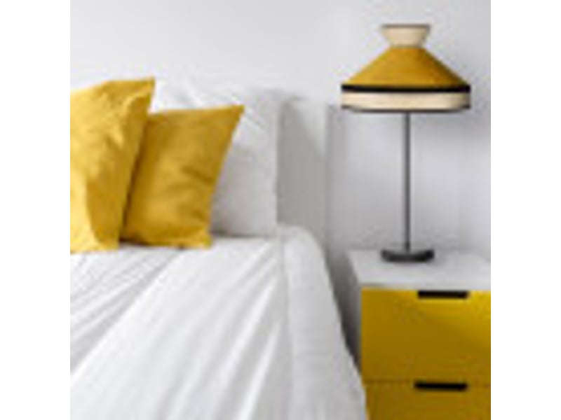  Lampe à poser fabrilamp fabrizio e27 coloris naturelnoirjaune 61 x 30 x 30 cm 179971150 - Conforama D