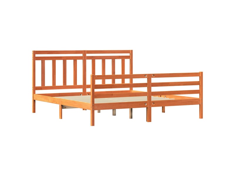  Lit double- lit adulte -  cadre de lit avec tête de lit  marron 180 x 200 cm  - Conforama B