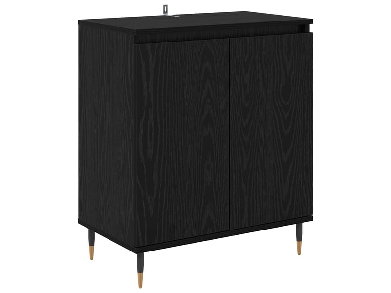 Buffet - bahut - meuble de rangement chêne noir 60 x 35 x 70 cm bois d'ingénierie - Conforama A
