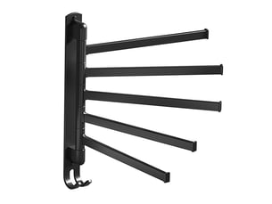 Porte serviette pivotante 5 bras, acier inoxydable, montage mural sans punch, cintre