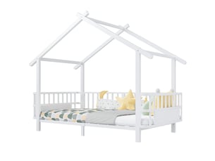 Lit cabane 90x200 cm <strong>DZMDIP</strong>  <strong></strong> coloris blanc