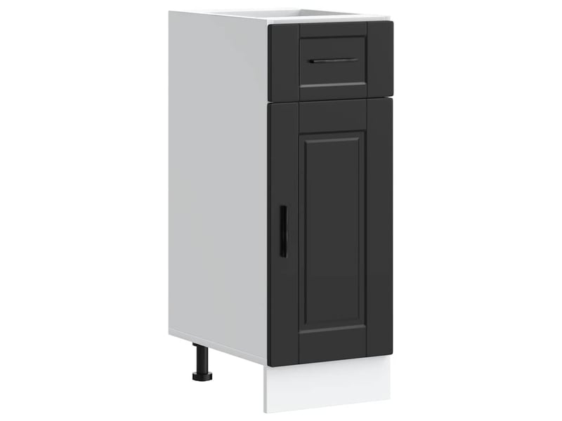 Meuble de rangement, armoire de cuisine porto noir bois d'ingénierie shl1489 - Conforama A