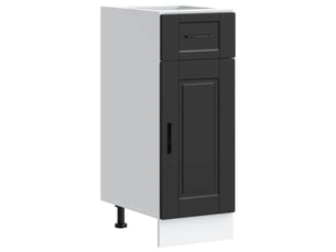 Meuble de rangement, armoire de cuisine porto noir bois d'ingénierie shl1489