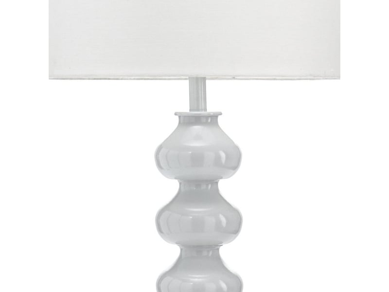 Lampe de sol moderne en métal blanc et tissu 170h berlin  - Conforama C