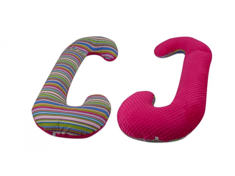  Coussin prepost natal usages multiples bandes de couleur 1 - rose 4220224.8 - Conforama A