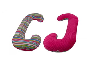 Coussin prepost natal usages multiples bandes de couleur 1 - rose