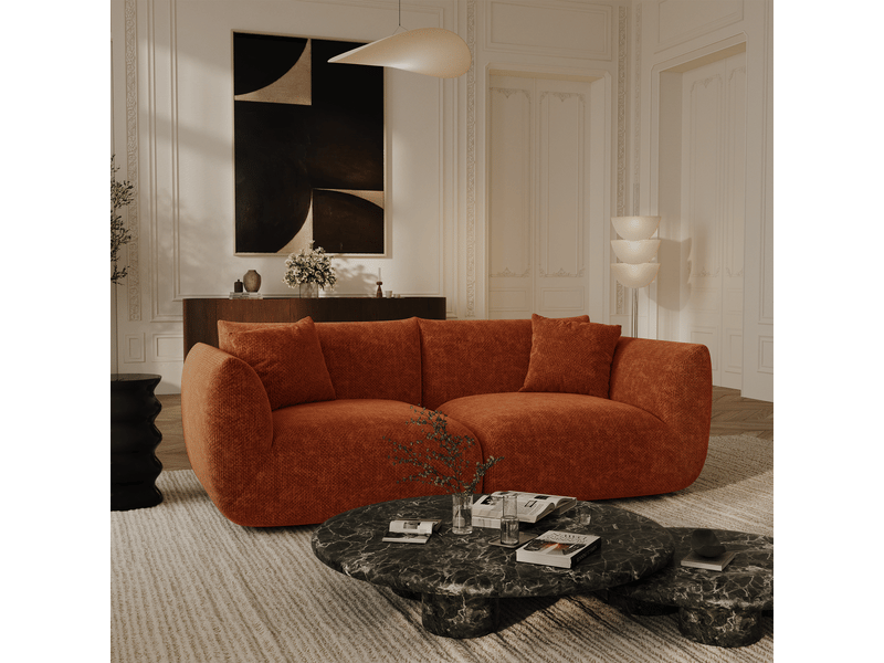  Canapé modulable 3 places en velours chenillé nooma NOOMA - Conforama B