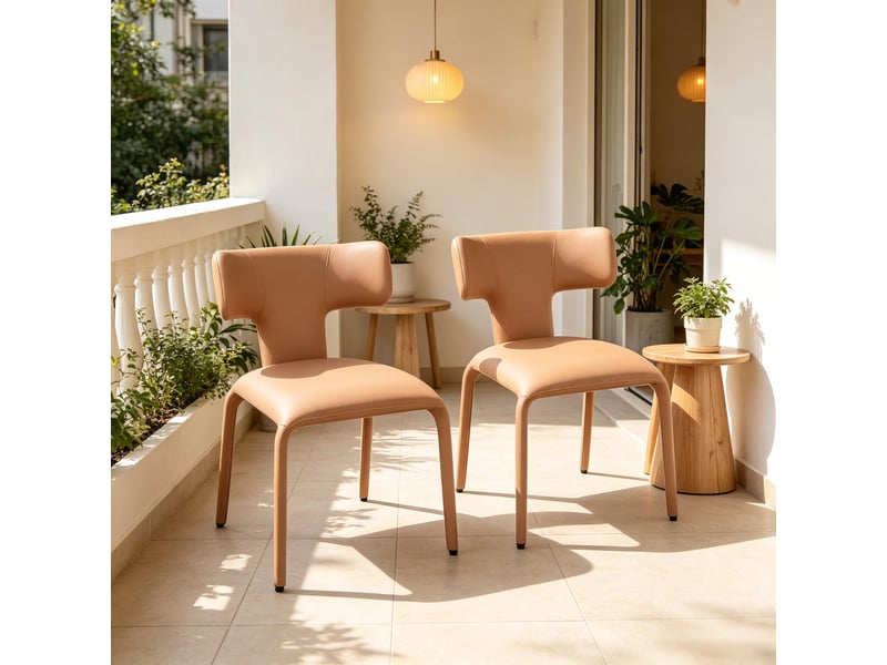  Chaises élégance lot de 2, cuisine, salon, bureau, dossier courbé et sièges inclinables modernes  - Conforama D