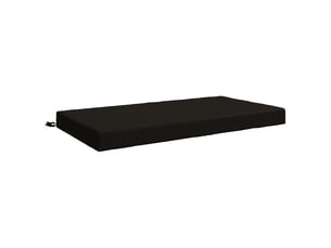 Coussin d'assise, coussin pour chaisecanapé soest 100 % polyester noir 120 x 80 x 10 cm cf51463