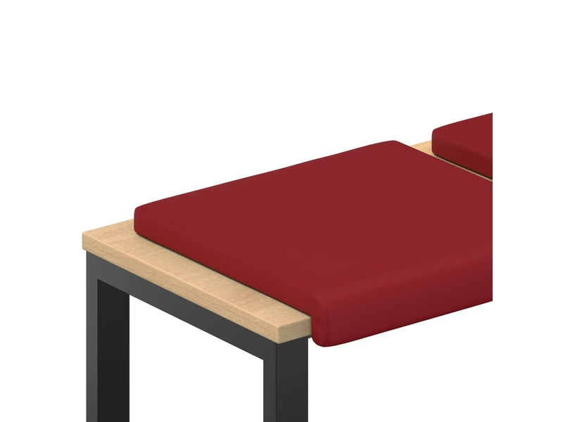  Lot de 2 coussins de banc, coussins d'assise, coussins pour chaisecanapé simili cuir bordeaux profondeur 35 cm cf52487  - Conforama A