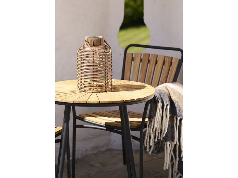  Lampe solaire d'extérieur brentford en polyrattan marron  - Conforama D