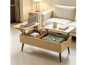 Table basse rectangulaire coloris bicolore <strong>CHICFURN</strong> <strong></strong> - 50 cmx100 cm