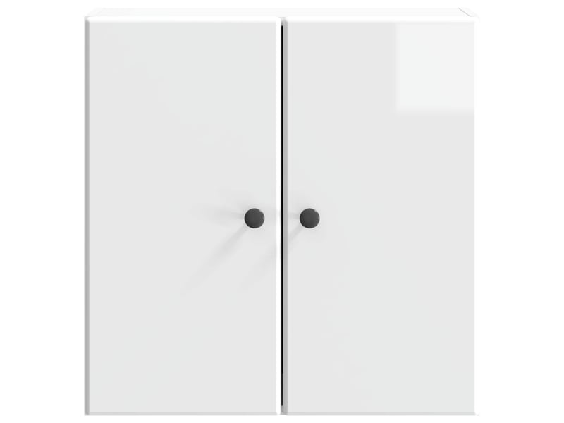  Armoire murale salon 59x31x60cm bois d'ingénierie blanc brillant shl9130  - Conforama D