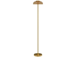 Lampadaire led en laiton, lumière blanc chaud 3000 k, 25 x 25 x 134 cm, interrupteur au pied, pour salon