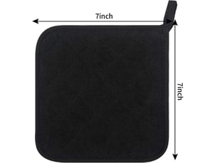 Lot de 5 maniques de cuisine résistantes à la chaleur - dessous de plat pour four -maniques en tissu éponge - pour la cuisson et la pâtisserie(rouge)