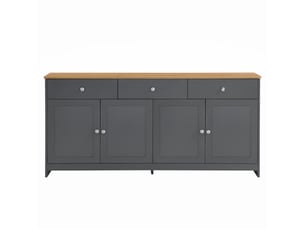Buffet 4 porte(s)  3 tiroir(s) OKWISH  - 160 cm coloris gris 