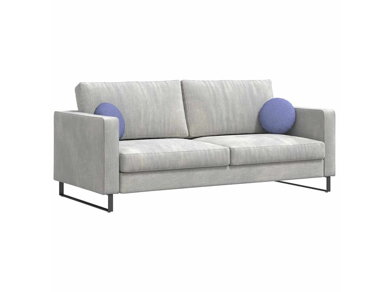 Lot de 2 coussins de siège, coussins décoratifs tissu bleu denim ø30 x 13 cm cf59767 - Conforama C