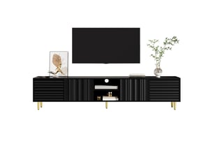 Meuble tv coloris noir 200 cm <strong></strong> <strong>CozyNest</strong>