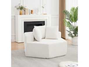 Canapé droit fixe <strong></strong> <strong></strong> 1 place Tissu beige