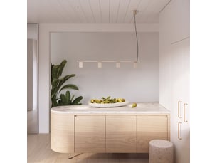 Lustre rayo 4 taupe aluminium moderne 208x122x6cm