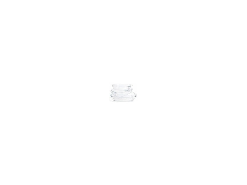  Plats four rectangulaires en verre resistant à la chaleur lot de 3 transparents pour gratins viandes desserts 3550190502336 - Conforama A