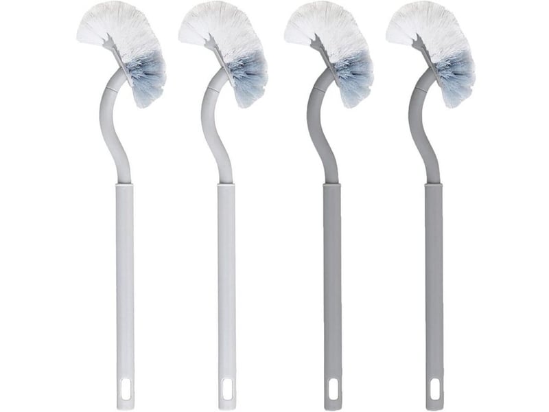  Enowelir 4x brosses toilette courbées – double face manche long, nettoyage décontamination, wc salle de bain  - Conforama A