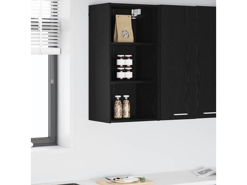 Meuble de rangement cuisine, armoire suspendue chêne noir 40x29,5x80cm - Conforama B