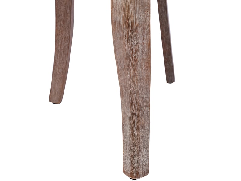  Lot de 4 chaises de salle à manger 55x61x91 cm beige en velours, assise rembourrée avec clous décoratifs  - Conforama E