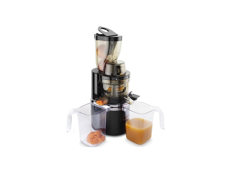  Extracteur de jus lent vertical js 8012 43 tr min 3 passoires moteur induction 200 w noir et argent CAT8590669376780 - Conforama E