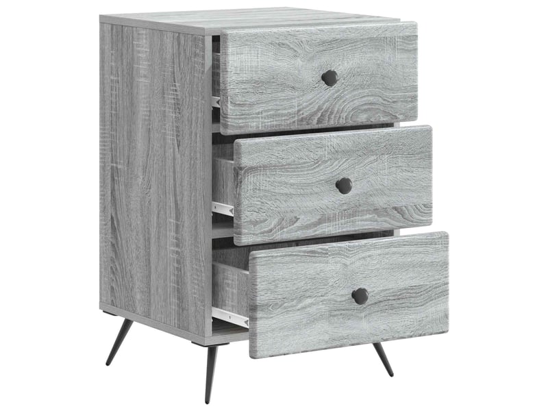 Table de chevet - cabinet de chevet - table de nuit sonoma gris 43 x 41 x 66,5 cm - Conforama C