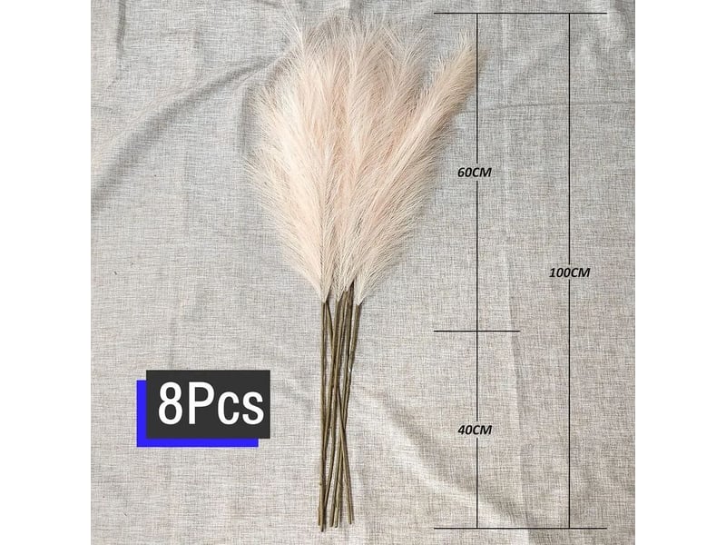  Herbe de la pampa artificielle - 100 cm - déco intérieure et événements - lot de 8  - Conforama C
