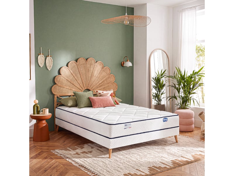  Ensemble evident, matelas ressorts ensachés 140x200, ferme h23 + sommier + couette + 2 oreillers  - Conforama B